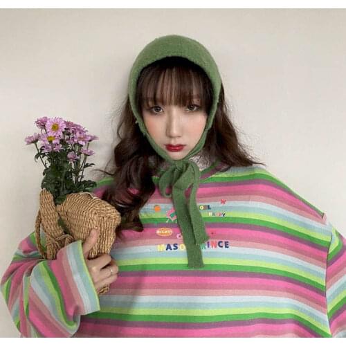 2021 autumn new net celebrity Korean womens personality letter printing student all-match shirt long-sleeved T-shirt women