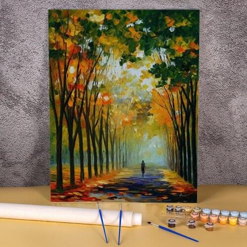 Autumn Mood And Colour Paint By Numbers Set Oil Paints 40*50 Boards By Numbers Wall Decoration Adults Wall Art Handicraft