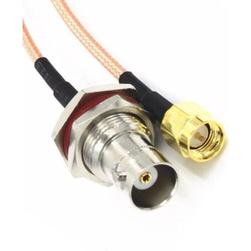 SMA To BNC Female Plug Bulkhead RF Adapter Wire Assembly RG316 Coaxial Cable 15cm