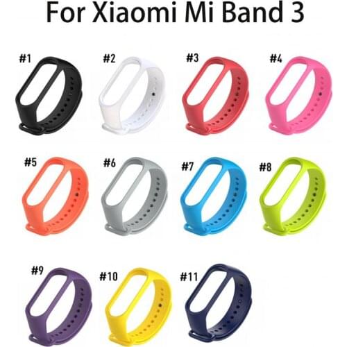 Strap For Xiaomi Mi Band 3 Silicone Wristband Bracelet Replacement For Xiaomi Band 3 Wrist Color Smart Watch Strap Accessories