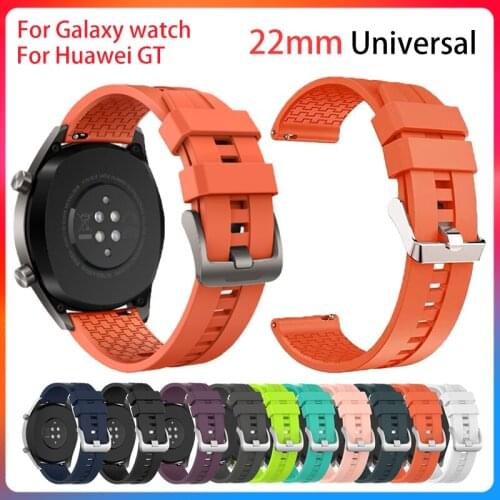 22mm Silicone Watch Band for Huawei Watch GT Strap Bands Sports Bracelet for Galaxy Watch 46mm Gear S3 Amazfit Smart Straps