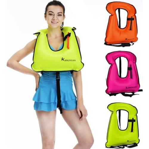 Adult Swimming Safety Life Jacket Snorkeling Buoyancy Vest Inflatable Lifebuoy Drifting Water Sport Equipments
