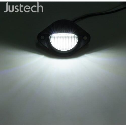 Justech 12V 24V LED License Plate Light Universal fitment for Trailers Trucks, Lorries,Vans and Caravans ABS Plastic