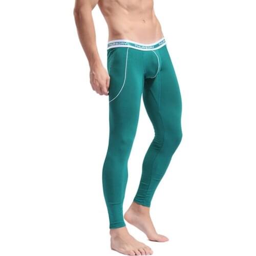 WJ Mens Long Johns Sleep Pants Thermal Pants bamboo fibre Autumn mens winter pants Tight Slim Underwear