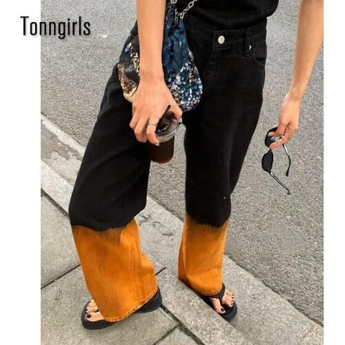 Tonngirls High Waist Loose Jeans For Women Fashionable Casual Straight Pants Mom Jeans Wide Leg Boyfriend Jeans For Women 2021