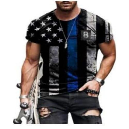 All-match fashion round neck T-shirt retro breathable quick-drying unchanged large size summer mens and womens casual short-sl