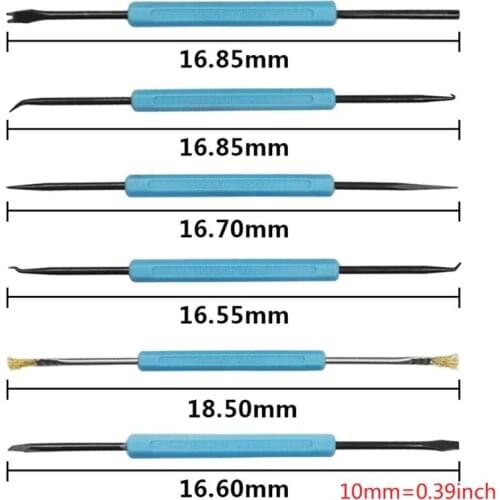 Solder Assist Tools, Yeeco 6 Pieces Double Sided Soldering Assist Aid Electronic Repair Tools Welding Accessory Kit with Blue He