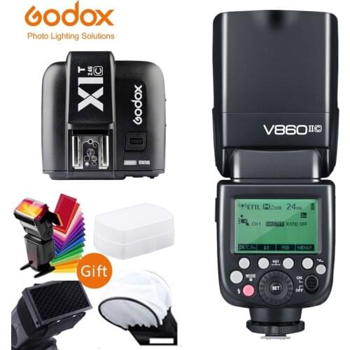 Godox V860II-C V860IIC Speedlite GN60 HSS 1/8000s TTL Flash Light X1T-C Wireless Flash Trigger Transmitter for Canon Nikon Sony