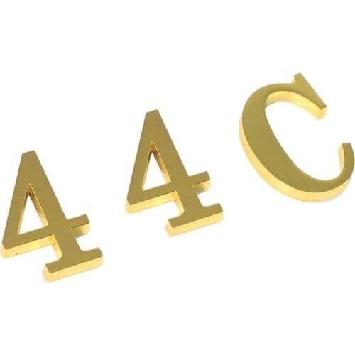 High Grade Custom Metal Bronze Digital Size English Letter Alphabetic Door Number Word Mounted Numbers Wall Letters Plate