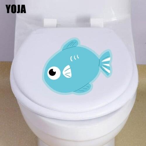 YOJA 22.5*17.7CM Funny Fish Children Room Home Decor Toilet Wall Sticker Decal T3-0873