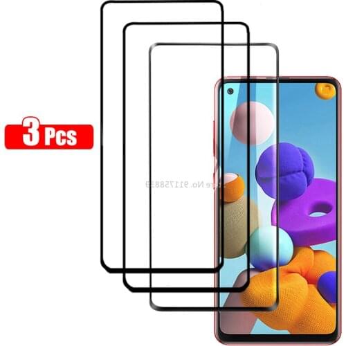 3 Pcs Tempered Glass For Samsung Galaxy M51 A21S A51 A71 A02S A12 A41 A31 M31 M31S A11 A20E A30S A42 M11 Screen Protector Film