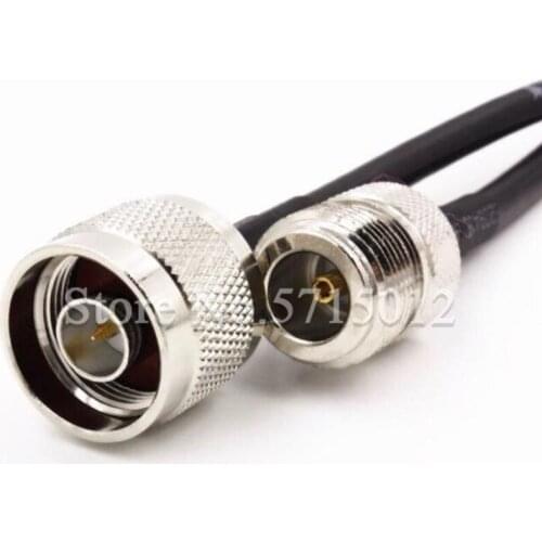 1Pcs Antenna Wire Feeder Line Lengthen Transfer Line N Type Male Head Turn to Famale Head Connector Adaptor 1m RG58 Wire
