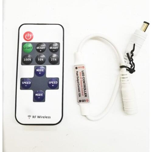1Pc Mini RF Wireless Led Remote Controller Led Dimmer Controller For Single Color Light Strip SMD5050/3528/5730/5630/3014