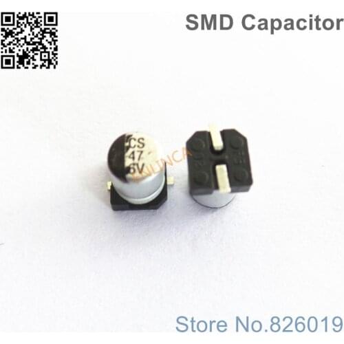 100pcs/lot 6.3V 47uf SMD Aluminum Electrolytic Capacitors size 4*5.4 47uf 6.3V