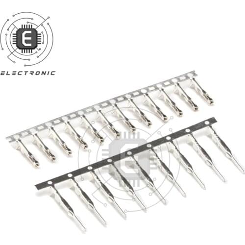 100pcs Male/Female 2.54mm Dupont Reed Dupont Jumper Wire 2.54 Dupont languette Connector Metal Terminal Pins Crimp
