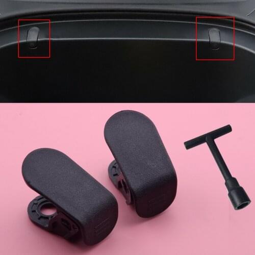 2Pcs ABS Black Car Front Trunk Spare Storage Box Hook Fit for Tesla Model 3 2017 2018 2019 2020