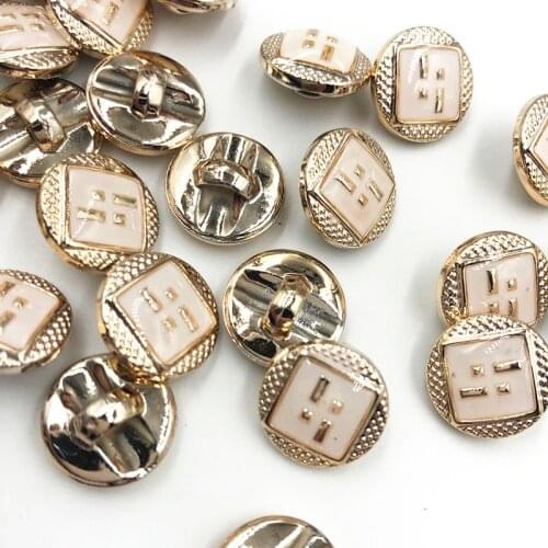 30/50/150PCS 13MM New Plating Buttons With Rhinestones Shank DIY Apparel Sewing Accessories Shirt PT318