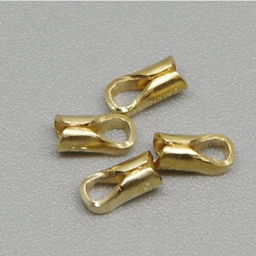 Gold filled Link clip Chain Leather Rope Closure end closure for making jewelry accessories 5-9mm 5pcs