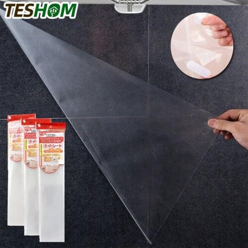 70*45CM Transparent Kitchen Oil-proof Wall Sticker Heat-resistant self adhesive wallpaper Waterproof Anti-oil adhesive tape