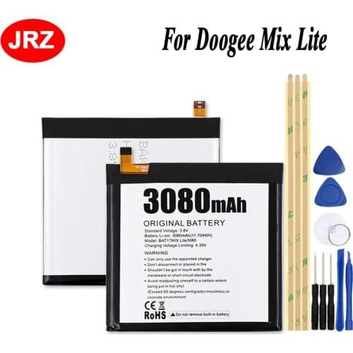 JRZ For Doogee Mix Lite Phone Battery 3080mAh Hight Capacity 3.8V Top Quality Replacement For Doogee Mix Lite MT6737+tools
