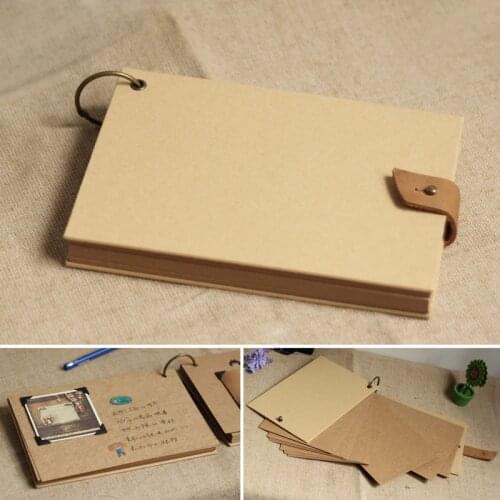 Free Shipping 10'' DIY Photo Album Cowhide Paper Handmade Travel Theme Photo Albums