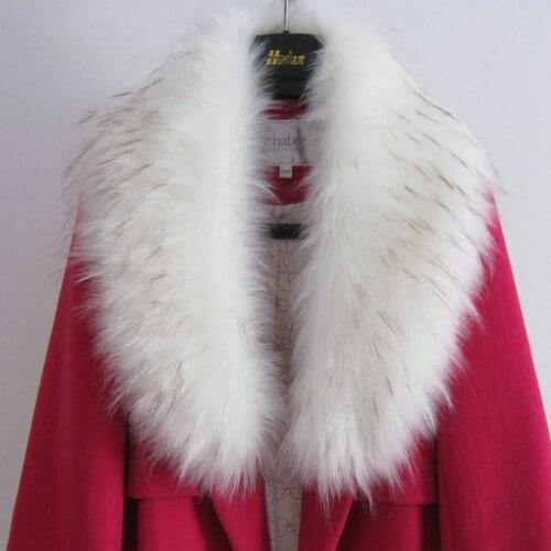 Free shipping Winter large imitation fox fur collar scarf shawl raccoon fur collars coat jacket fur collar Black multicolor