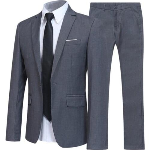 Zomer Men Suit Set 2 Pieces Lapel Formal Stylish Buttons Pockets Blazer Pantalones Wedding Business Party 4XL костюм мужской