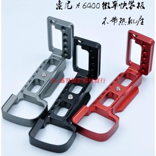 Quick Release L Plate Bracket Holder Hand Grip for Sony Alpha A6300 A6400 Digital Camera for Arca Swiss Tripod Head