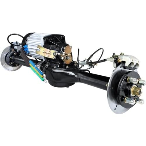 DC60V72V3000W disc brake brushless hub motor kit, electric tricycle rear axle assembly, load-bearing wheels, size optional