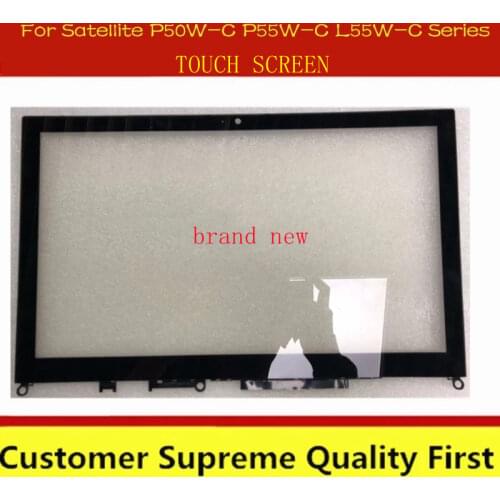 For Satellite P50W-C P55W-C L55W-C Series P50W-C-E10 P55W-C5316 P55W-C5317 P55W-C5200D Touch Screen Digitizer with Bezel