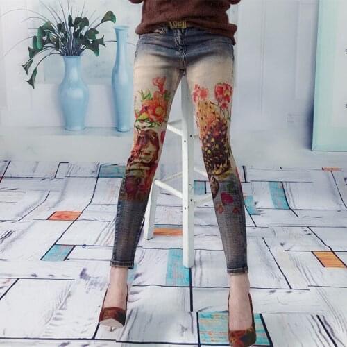 Denim Pants Painted Bronzing Jeans Woman 2020 Spring Autumn New Women Ins Super Fashion Printing Jeans Female Trousers