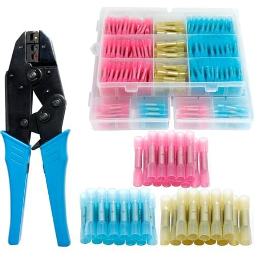 HS-30J pliers Heat Shrink Butt Connectors Cable Crimp Terminals 22-10AWG crimpe Terminals Waterproof Solder Seal Wire Terminals