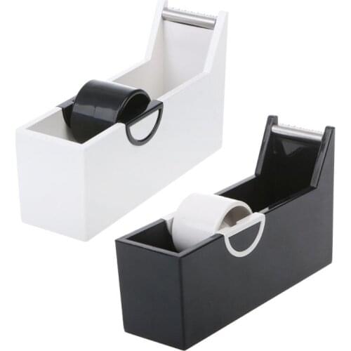 Creative Plastic Desktop Adhesive Tape Dispenser Cutter Stand Holder Office School Supplies Stationery