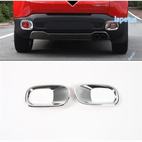 Lapetus ABS Rear Tail Fog Lights Lamps Decoration Frame Cover Trim 2 Pcs / Set Fit For Jeep Renegade 2015 2016 2017 2018 2019