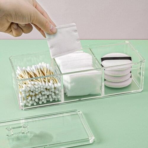 Multifunction Rectangular 3 Grid Jewelry Holder Cosmetic Organizer Storage Box Home Bedroom SAL99