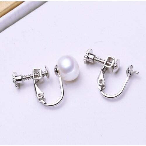 NEW ARRIVAL Earrings CLIP Mountings Findings Settings Jewelry Parts Fittings Accessories for Pearls Coral Agate Beads Stones