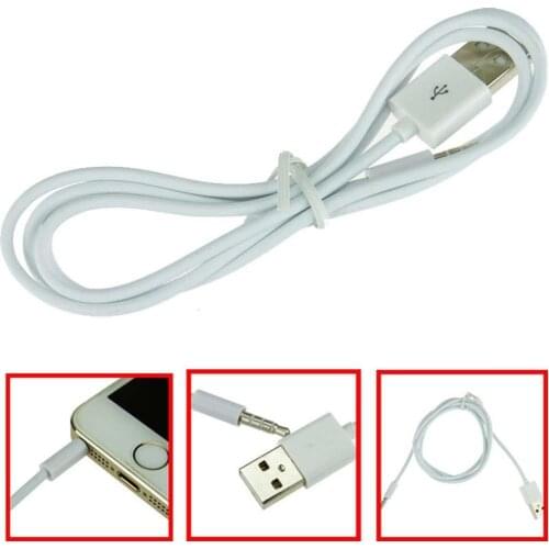 New 3.5mm AUX Audio Plug Jack to USB 2.0 Male Charge Audio Cable Adapter Cord