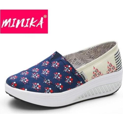 New Toning Shoes Women Slimming Breathable Platform Swing Wedge Shoes Platform Heel Toning Shoes For Women AA11012