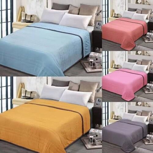 Washed Cotton Air Conditioning Quilt Cool In Single Double Adult Childrens Comfortable Skin Breathable Spring Autumn Thin Quilt