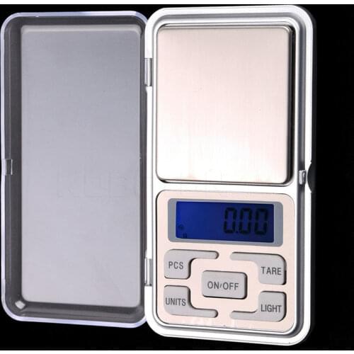 Portable 500g X 0.1g Pocket Digital Scale Tool LCD Electronic Jewelry Diamond Gold Herb Balance Weighting Scales Blue Backlight