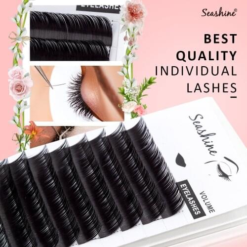 Seashine 12Rows Faux mink Individual Eyelash Lashes Professionals Classic Lashes Soft Mink Eyelash Extension