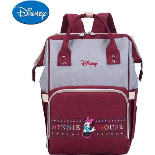 Disney Mummy bag Mickey Minnie diaper with large capacity baby bag travel bag fashion out shoulder bag care designer
