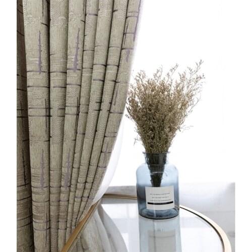 Light Luxury Environmental Protection Metal Wind Modern Jacquard Chenille Curtains for Bedroom Living Room Curtain Tulle Custom