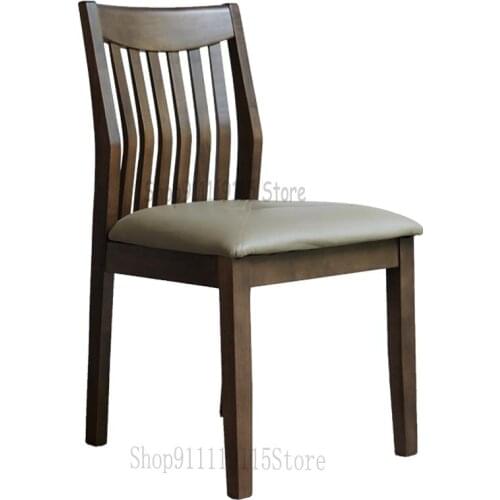 Solid Wood American Walnut Simple Dining Chair Small Family Dining Table Chair Combination Stool Back Study Chair