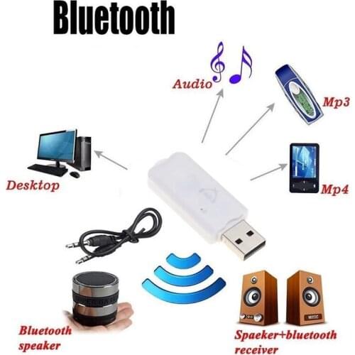 USB Bluetooth Receiving Wireless Audio Adapter Stereo With Microphone