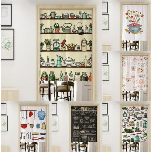 Kitchen Restaurant Half Panel Curtain Door Curtain Half Blackout Curtain Home Decoration Partition Curtain