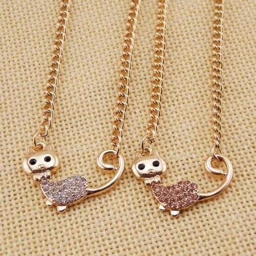 Fashion jewelry accessories kitty cat pendant chain necklaces for women