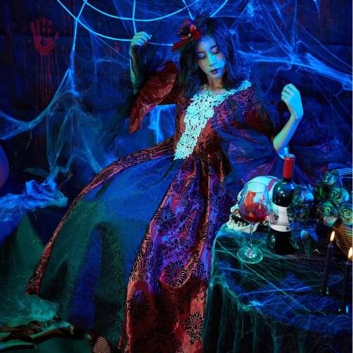 Medieval Court Dress Victorian Vintage Vampire Queen Halloween Costume Halloween Costumes for Women