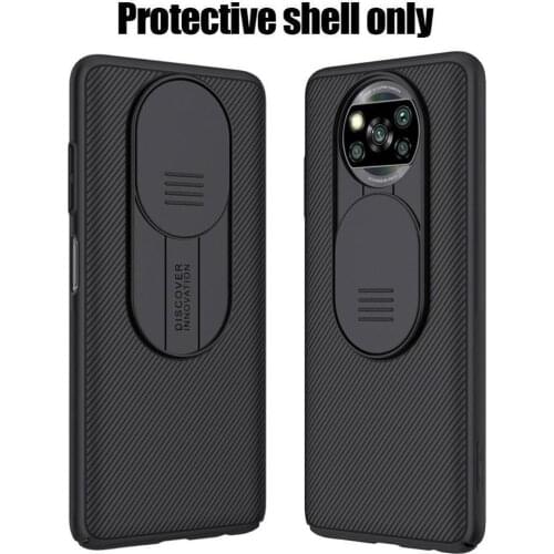 1PCS Camera Protection Case For Xiaomi Poco X3 NFC Mi 10T Pro Lite 5G Case Slide CamShield Back Cover Global Version Cases