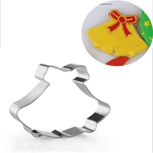 1pcs patisserie reposteria Kitchen Bakeware Christmas Bell Mold Metal Cookie Cutter Fondant Cake Decor Tool Biscuit Pastry Mould